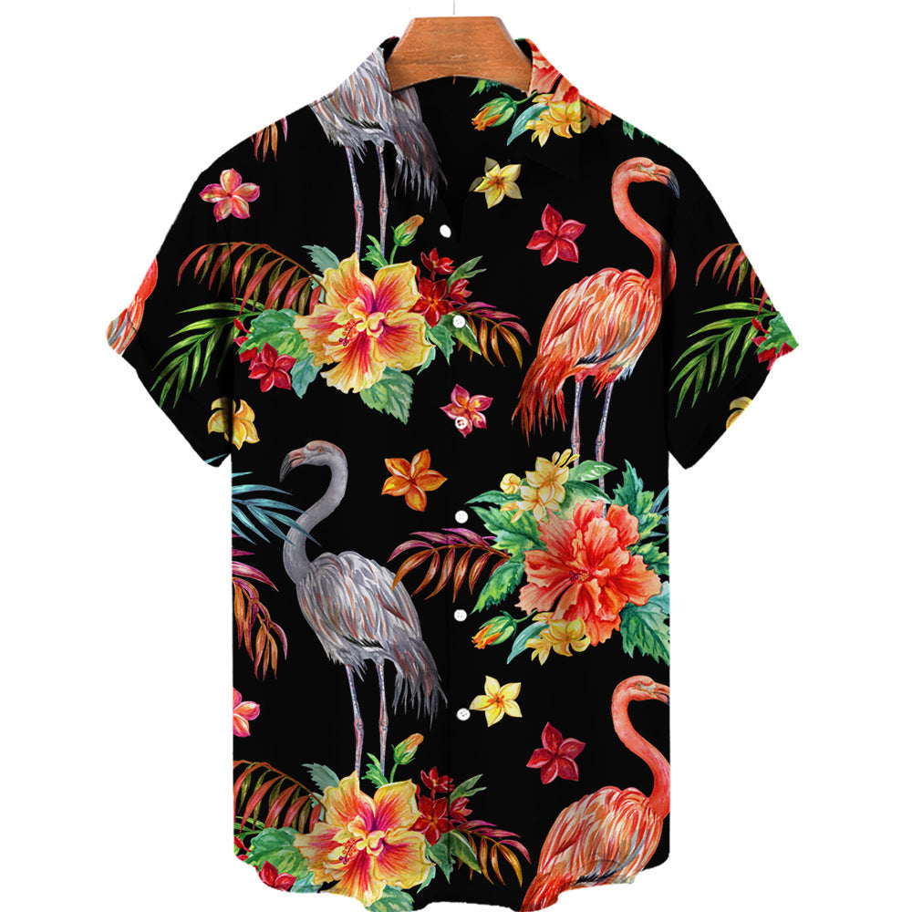 3D Digital Printing Tropical Forest Animal Hawaiian Shirt - Bold  and Brave