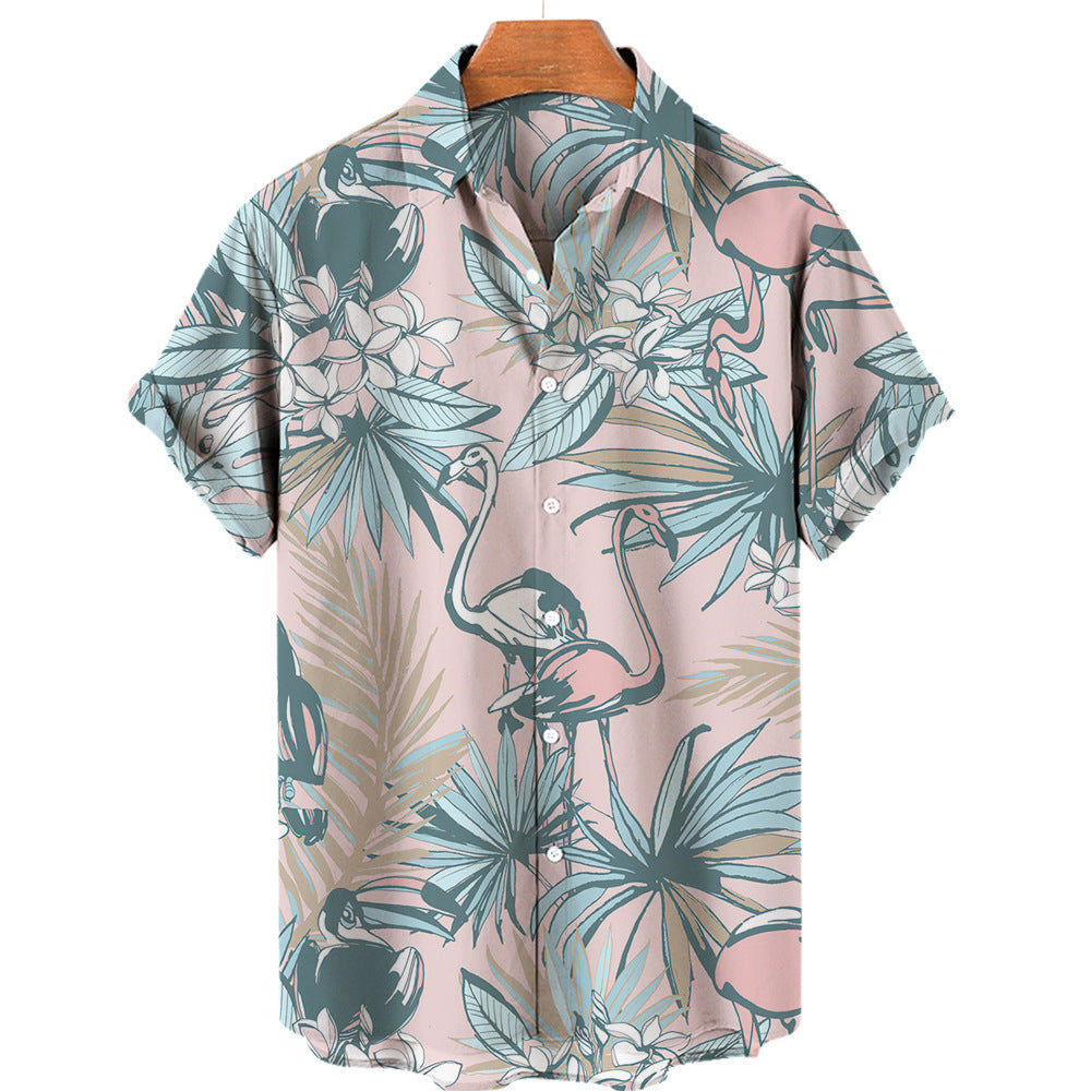 3D Digital Printing Tropical Forest Animal Hawaiian Shirt - Bold  and Brave