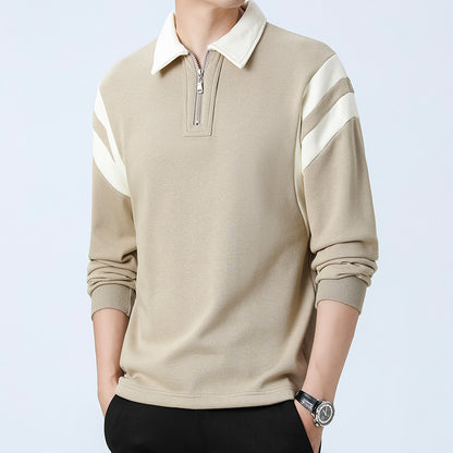 Personality Color Insertion Lapel Sweater Men - Bold  and Brave