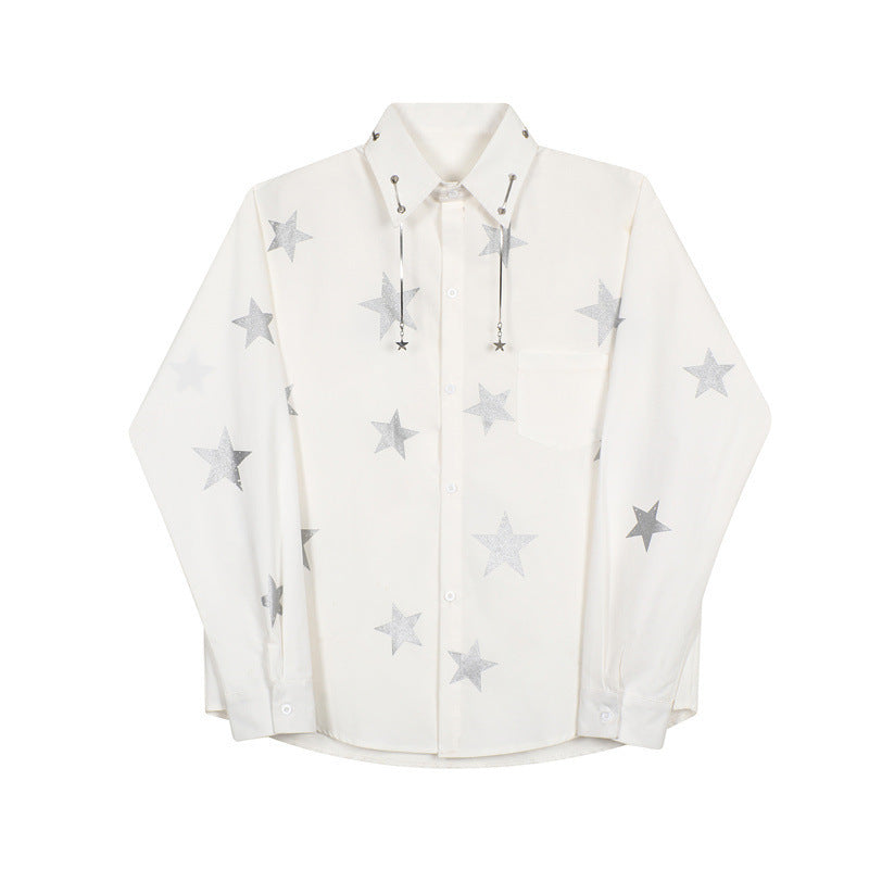 Fashion Personality Starry Print Design Top For Men - Bold  and Brave