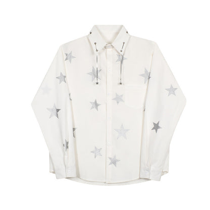 Fashion Personality Starry Print Design Top For Men - Bold  and Brave