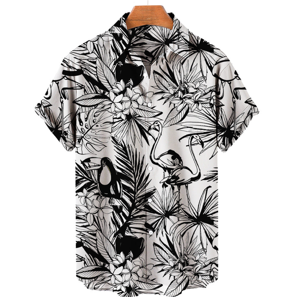 3D Digital Printing Tropical Forest Animal Hawaiian Shirt - Bold  and Brave